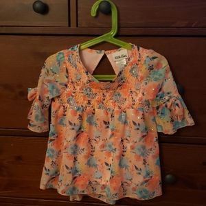 Little lass floral blouse 3t